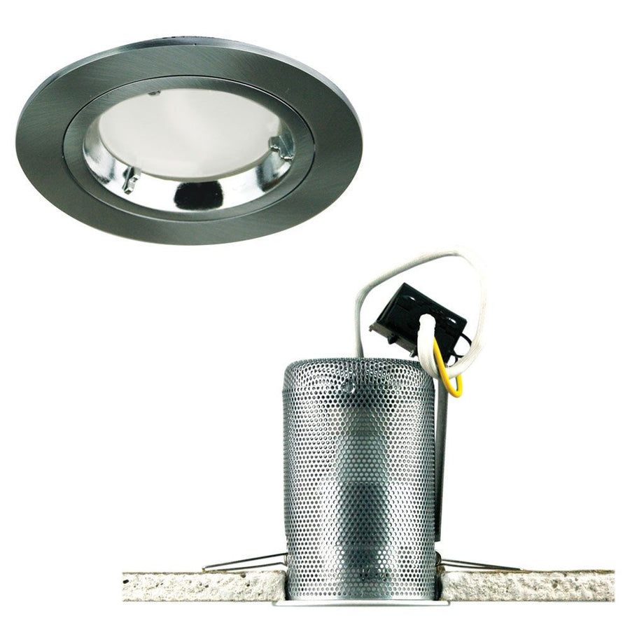 Oriel EOS.13 - 13W GU10 Round Brushed Chrome Recessed Downlight-Oriel Lighting-Ozlighting.com.au