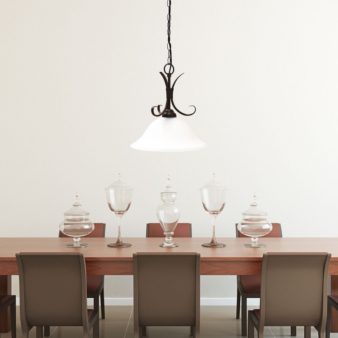 Oriel GASTON - 1 Light Frost Pendant-Oriel Lighting-Ozlighting.com.au