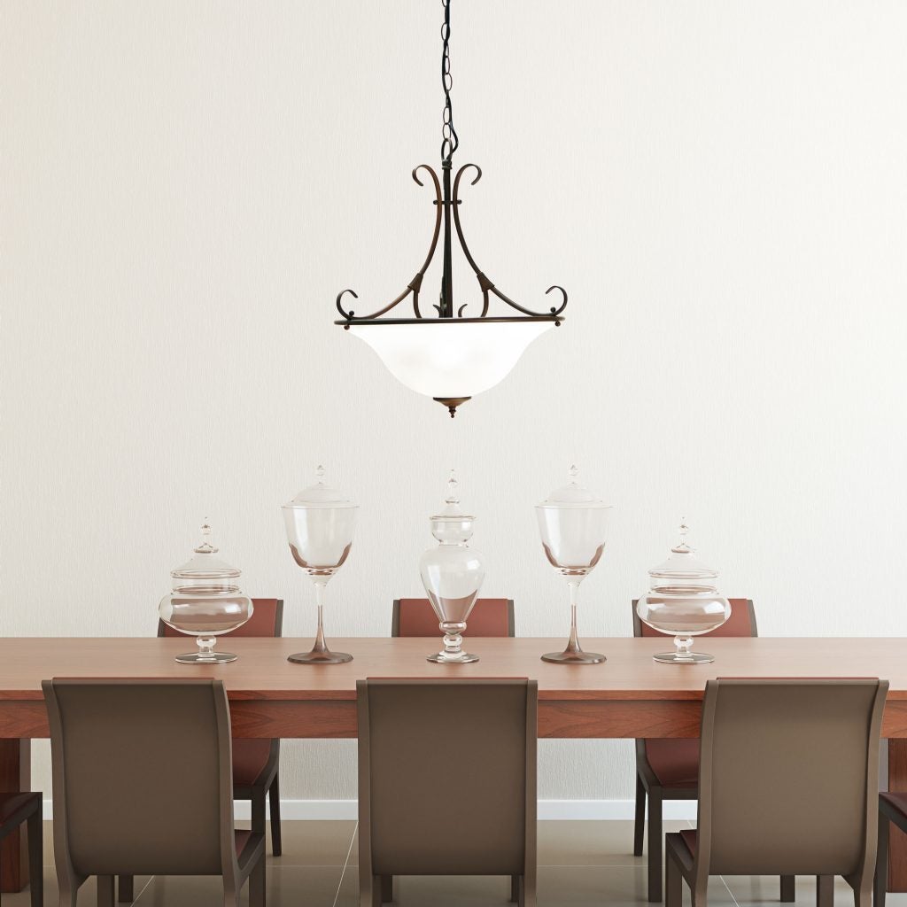 Oriel GASTON - 3 Light Frost Pendant-Oriel Lighting-Ozlighting.com.au