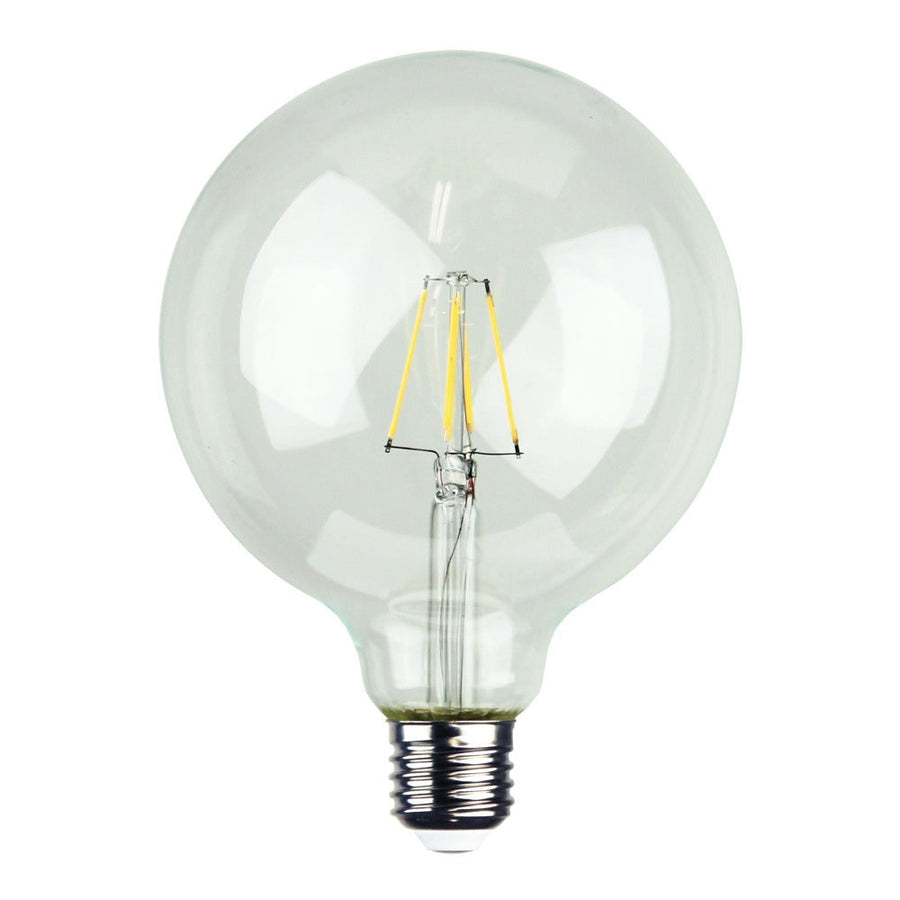 Oriel GLOBE-LF-G125 - 4W LED Dimmable G125 Spherical Shape Filament Clear Glass Globe 2700K - E27-Oriel Lighting-Ozlighting.com.au