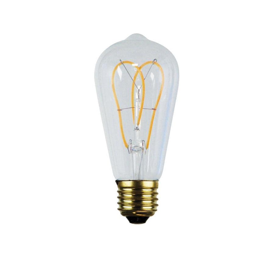 Oriel GLOBE-LF-ST64 - 5W LED Dimmable Pear ST64 Shape Filament Clear Globe 2200K - E27-Oriel Lighting-Ozlighting.com.au