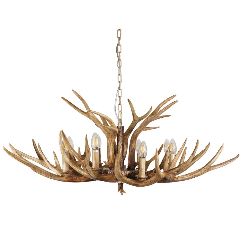 Oriel HYORT - 6/8 Light Hand-Painted PolyResin Designer Indoor Pendant-Oriel Lighting-Ozlighting.com.au