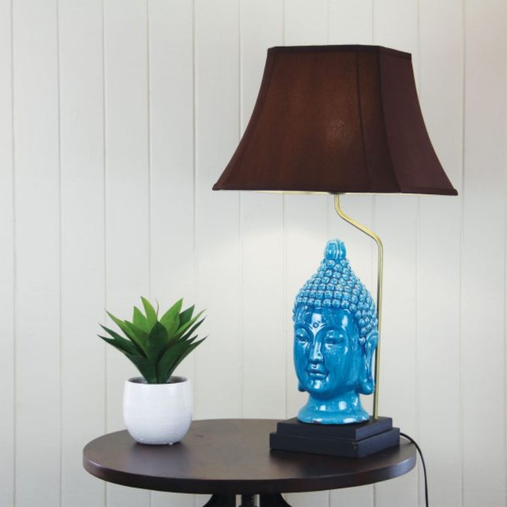 Oriel JADE BUDDHA - Chinese Glazed Ceramic Table Lamp with Shade-Oriel Lighting-Ozlighting.com.au