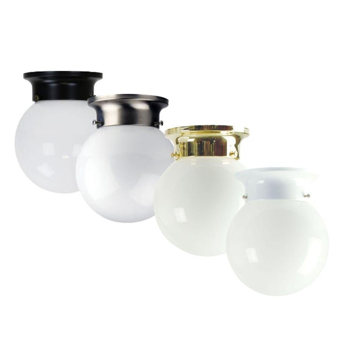 Oriel JETBALL - DIY 6"/8" Batten Fix Holder Cover Opal Glass Ceiling Light Shade Only-Oriel Lighting-Ozlighting.com.au