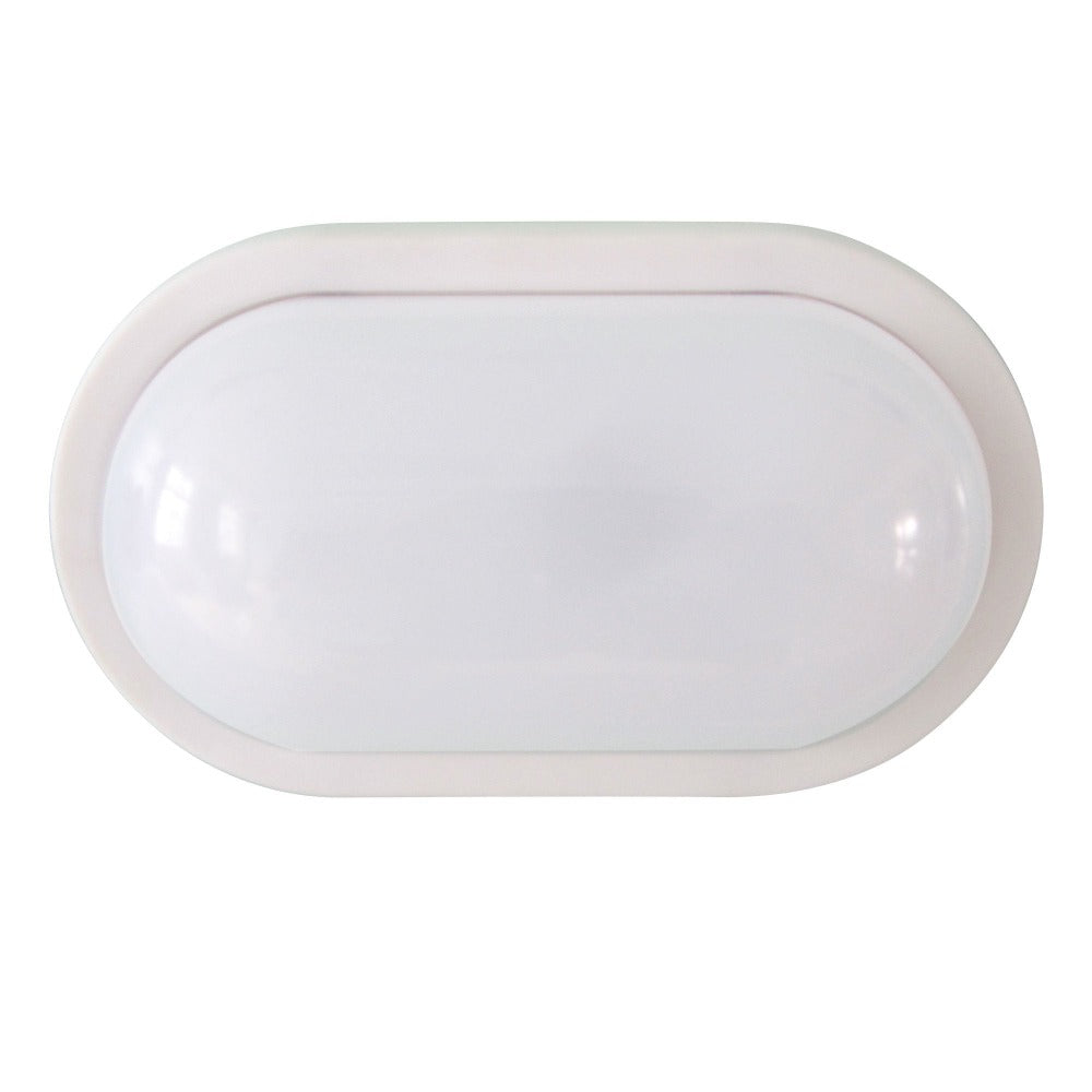 Oriel KOMBI/OSSEN - 8W LED Round/Oval Double Insulated Outdoor Bulkhead Bunker Light IP54 - 4000K-Oriel Lighting-Ozlighting.com.au