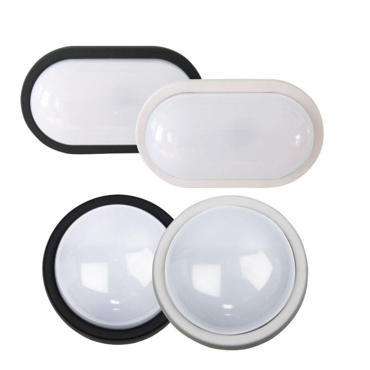 Oriel KOMBI/OSSEN - 8W LED Round/Oval Double Insulated Outdoor Bulkhead Bunker Light IP54 - 4000K-Oriel Lighting-Ozlighting.com.au