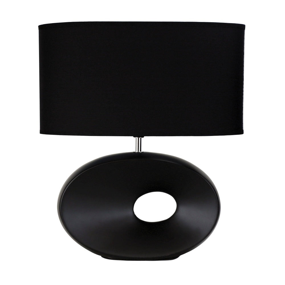 Oriel LOUISE-TL - Ceramic Table Lamp with Shade-Oriel Lighting-Ozlighting.com.au