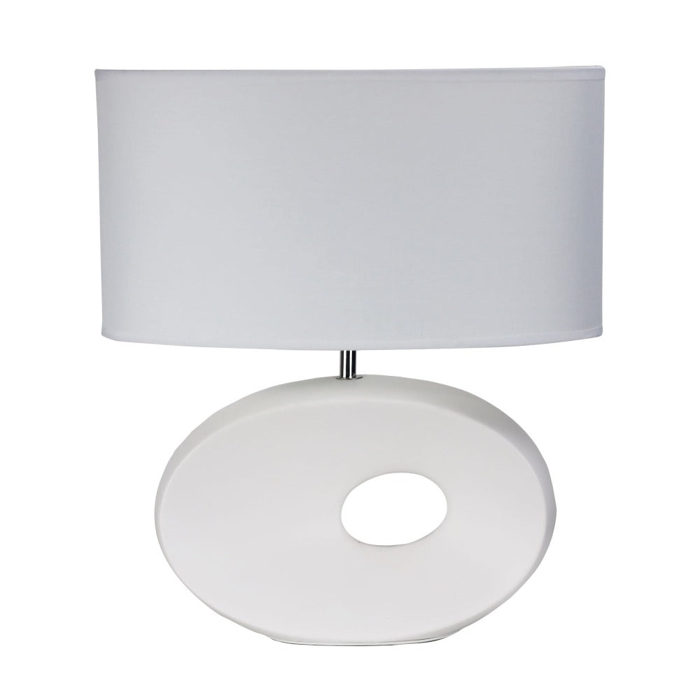 Oriel LOUISE-TL - Ceramic Table Lamp with Shade-Oriel Lighting-Ozlighting.com.au