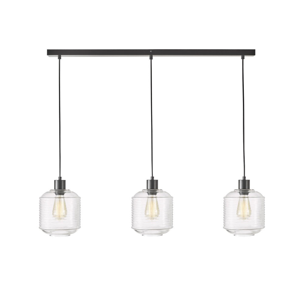 Oriel MARCONI - 3 Light Clear Glass Pendant-Oriel Lighting-Ozlighting.com.au