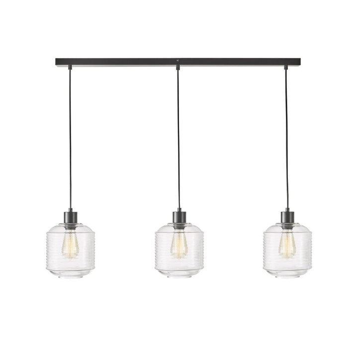 Oriel MARCONI - 3 Light Clear Glass Pendant-Oriel Lighting-Ozlighting.com.au