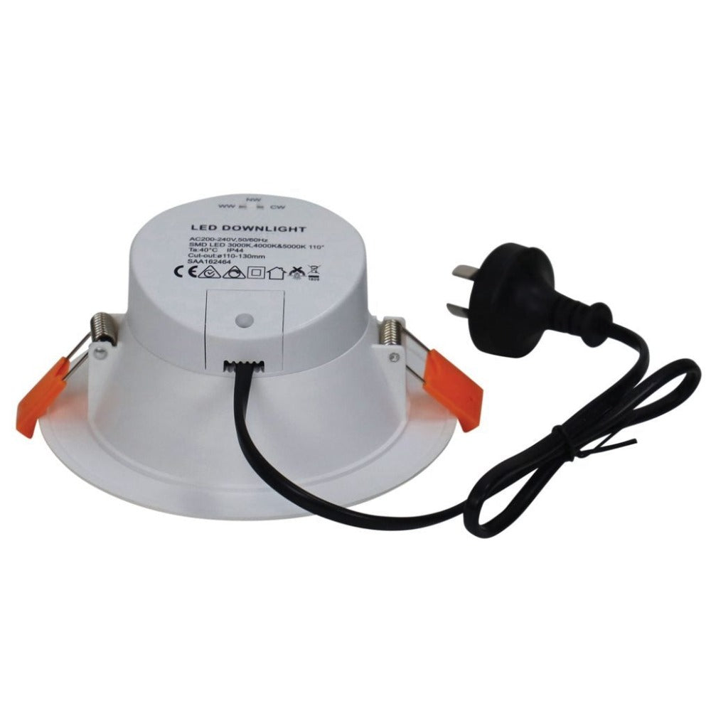 Oriel MARS - 10W/15W LED Tri-Colour Dimmable Flat Face PC Downlight IP44-Oriel Lighting-Ozlighting.com.au