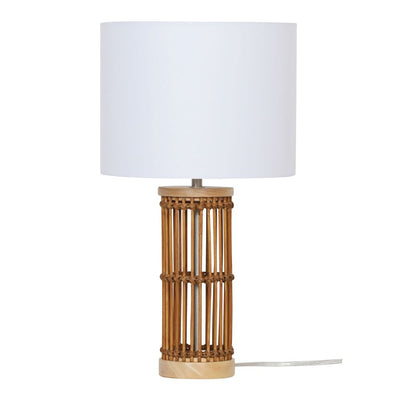 Oriel MEDAN - Natural Braided Bamboo Table Lamp-Oriel Lighting-Ozlighting.com.au