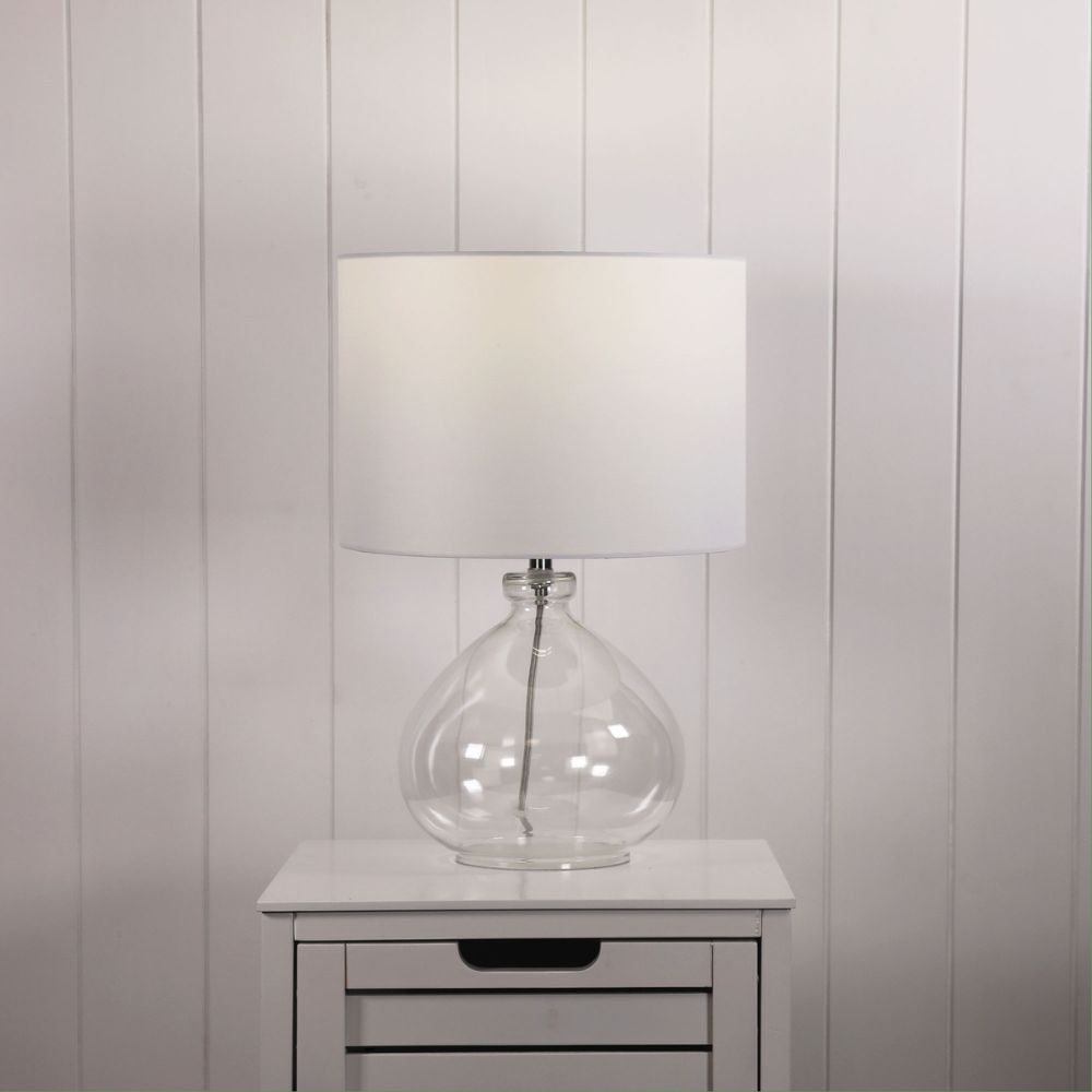 Oriel MELFI - Clear Glass Table Lamp-Oriel Lighting-Ozlighting.com.au