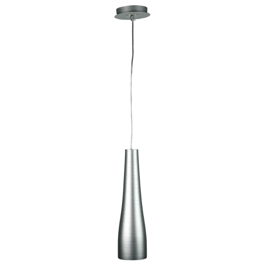 Oriel MERI - 41cm 1 Light Silver-Finish Hand-Brushed Glass Pendant-Oriel Lighting-Ozlighting.com.au