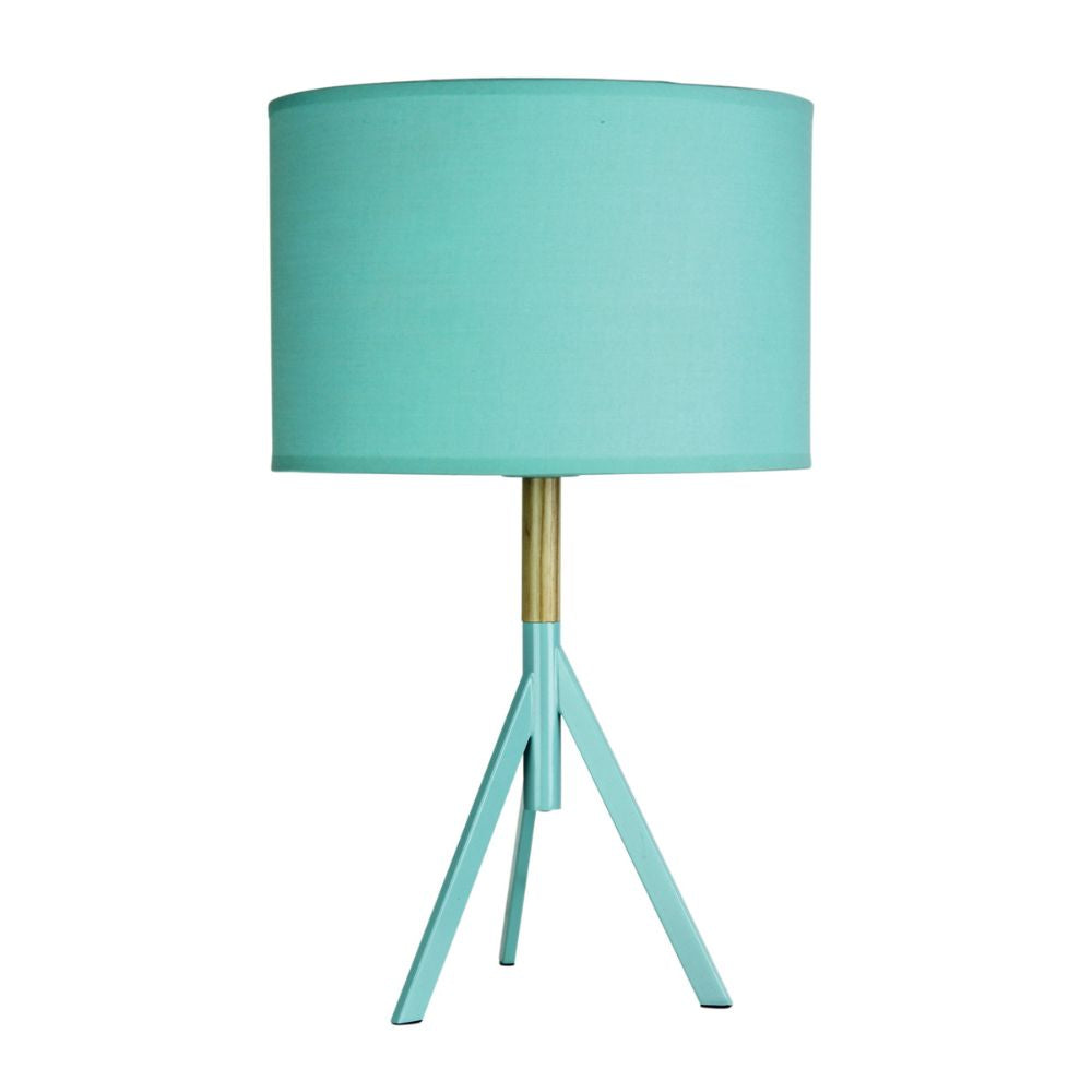 Oriel MICKY - Scandi Timber & Metal Table Lamp with Cotton Shade-Oriel Lighting-Ozlighting.com.au