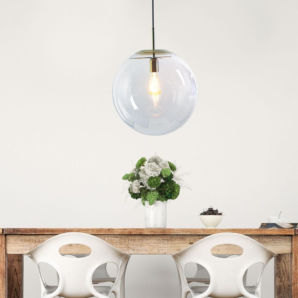 Oriel NEWTON - 250/300/400mm 1 Light Clear Glass Pendant-Oriel Lighting-Ozlighting.com.au