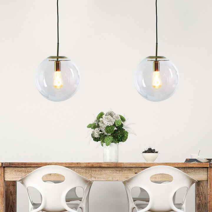 Oriel NEWTON - 250/300/400mm 1 Light Clear Glass Pendant-Oriel Lighting-Ozlighting.com.au