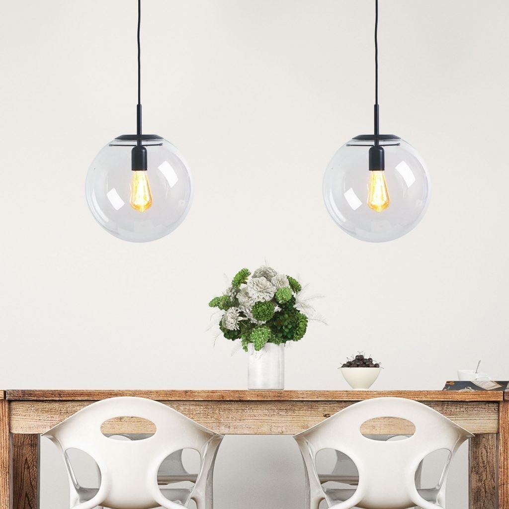 Oriel NEWTON - 250/300/400mm 1 Light Clear Glass Pendant-Oriel Lighting-Ozlighting.com.au