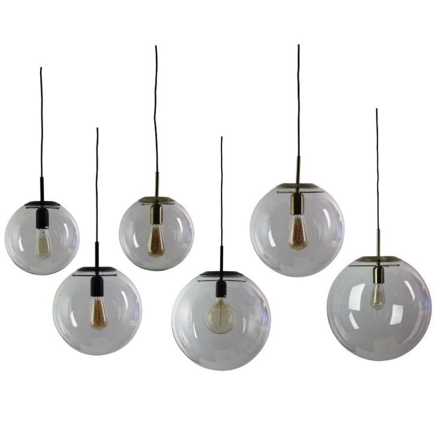 Oriel NEWTON - 250/300/400mm 1 Light Clear Glass Pendant-Oriel Lighting-Ozlighting.com.au