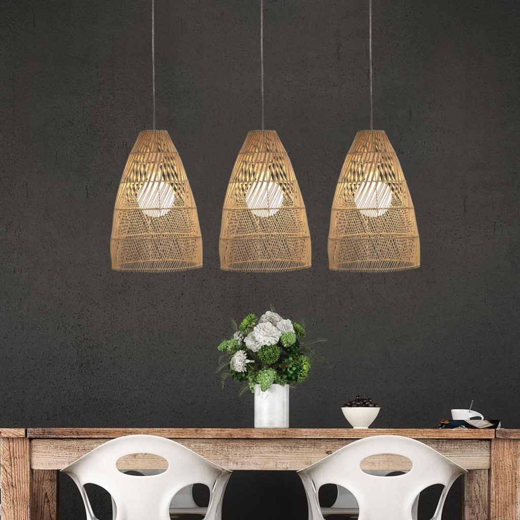 Oriel ODEN - 1 Light Rattan Pendant Light Shade Only - SUSPENSION REQUIRED-Oriel Lighting-Ozlighting.com.au