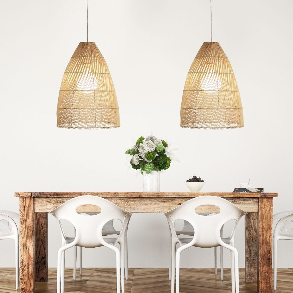 Oriel ODEN - 1 Light Rattan Pendant Light Shade Only - SUSPENSION REQUIRED-Oriel Lighting-Ozlighting.com.au