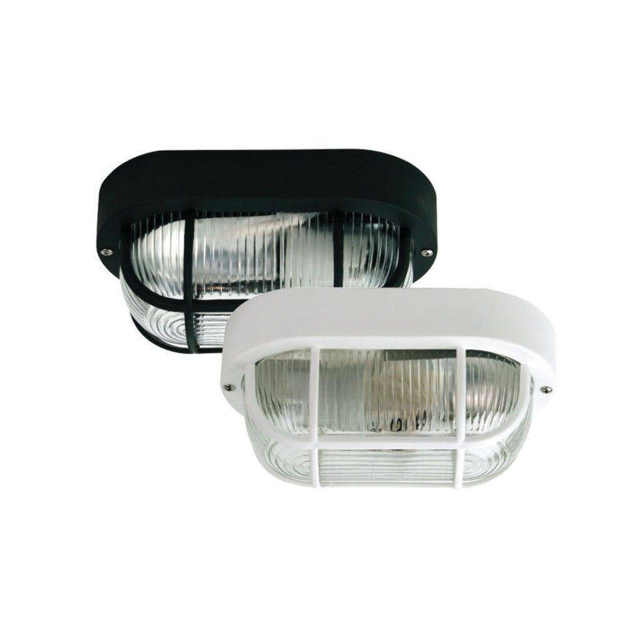 Oriel OSMO - Oval Acrylic Outdoor Exterior Bulkhead Bunker Light IP44-Oriel Lighting-Ozlighting.com.au