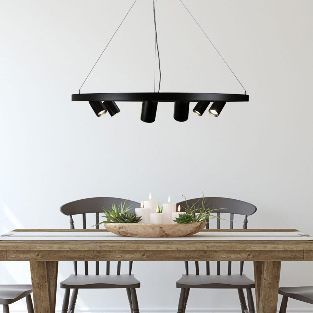 Oriel PANO - 3/6 Light Adjustable Spot Pendant Light-Oriel Lighting-Ozlighting.com.au