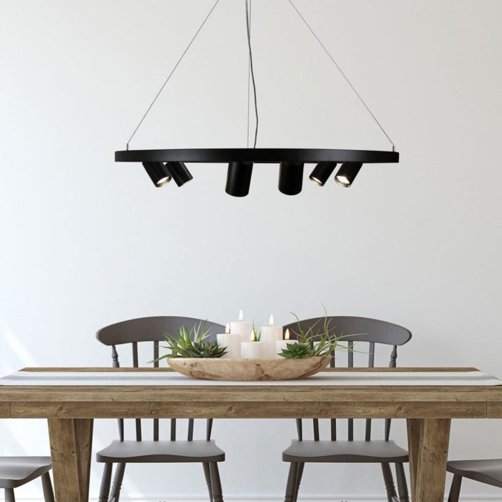 Oriel PANO - 3/6 Light Adjustable Spot Pendant Light-Oriel Lighting-Ozlighting.com.au