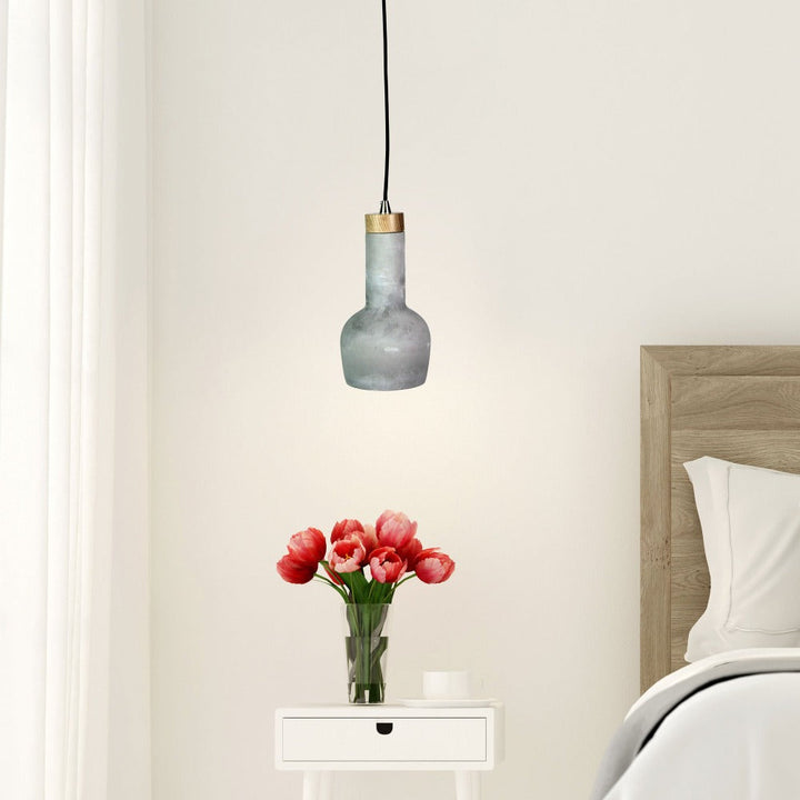 Oriel PANTO 2 - 1 Light Concrete-Finished Urban Pendant-Oriel Lighting-Ozlighting.com.au