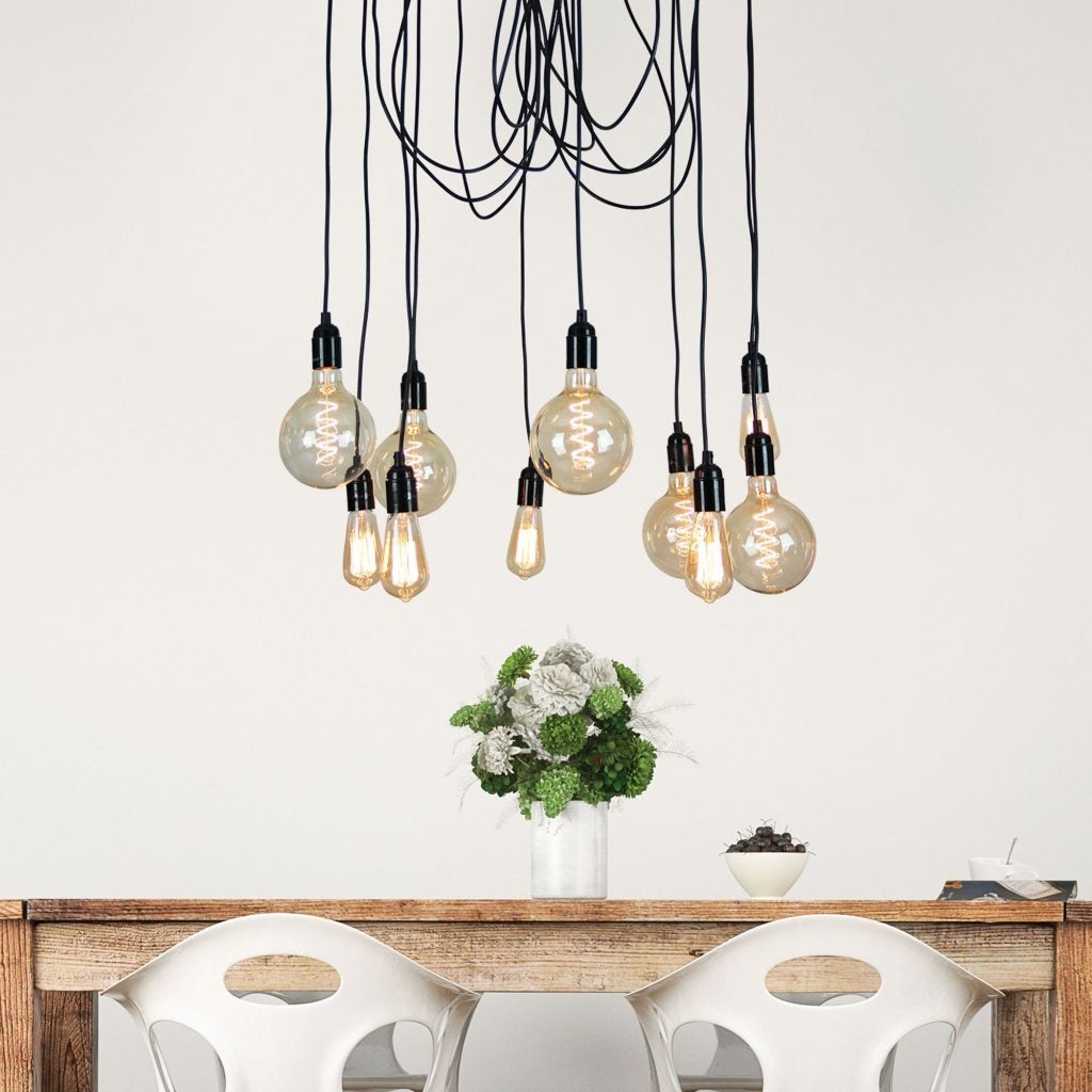 Oriel PHILLY - 10 Light Industrial Multi Suspension Pendant-Oriel Lighting-Ozlighting.com.au