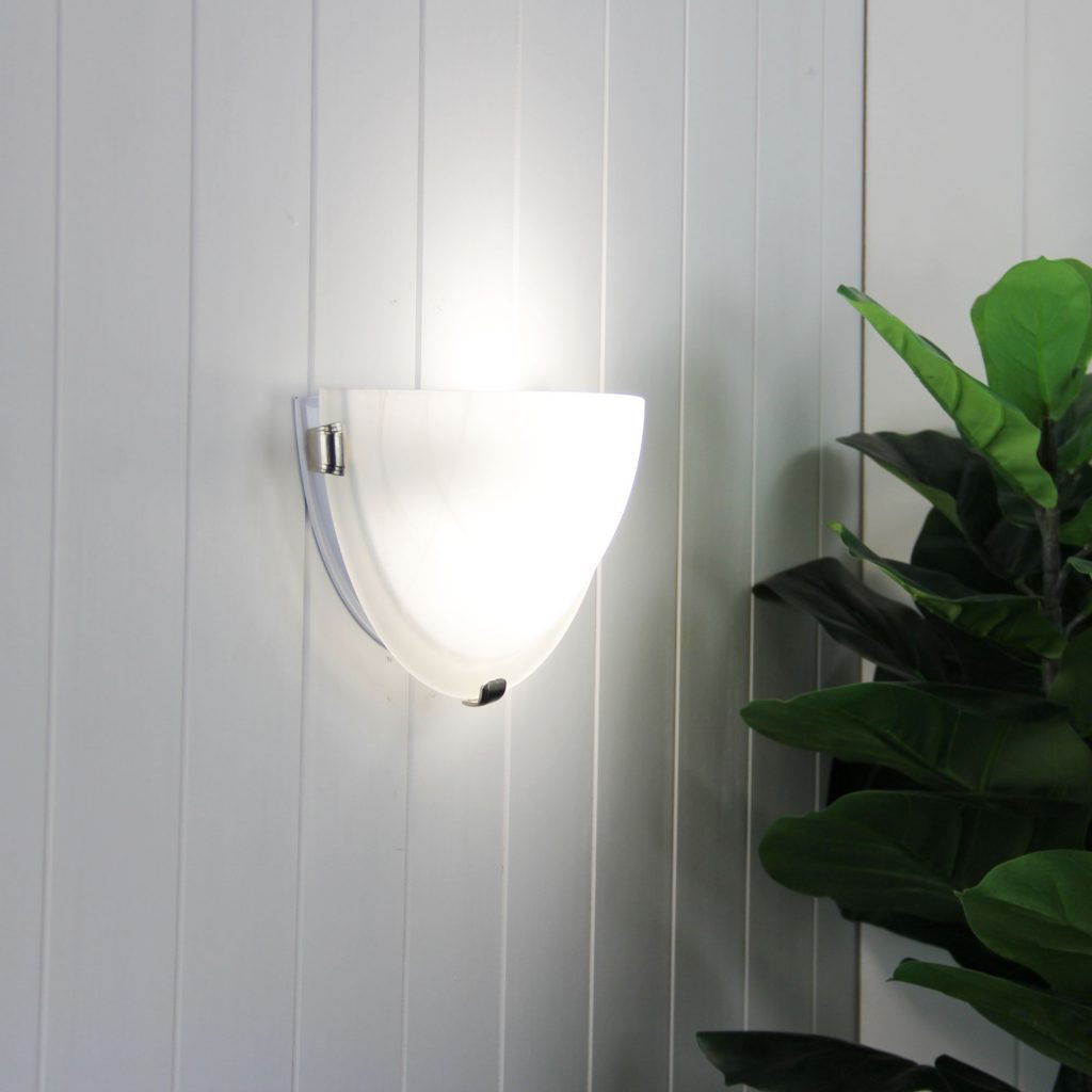 Oriel REMO - Half Dune 30cm Alabaster Glass Sconce Interior Wall Light-Oriel Lighting-Ozlighting.com.au