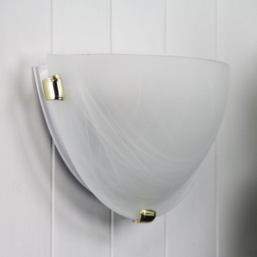 Oriel REMO - Half Dune 30cm Alabaster Glass Sconce Interior Wall Light-Oriel Lighting-Ozlighting.com.au