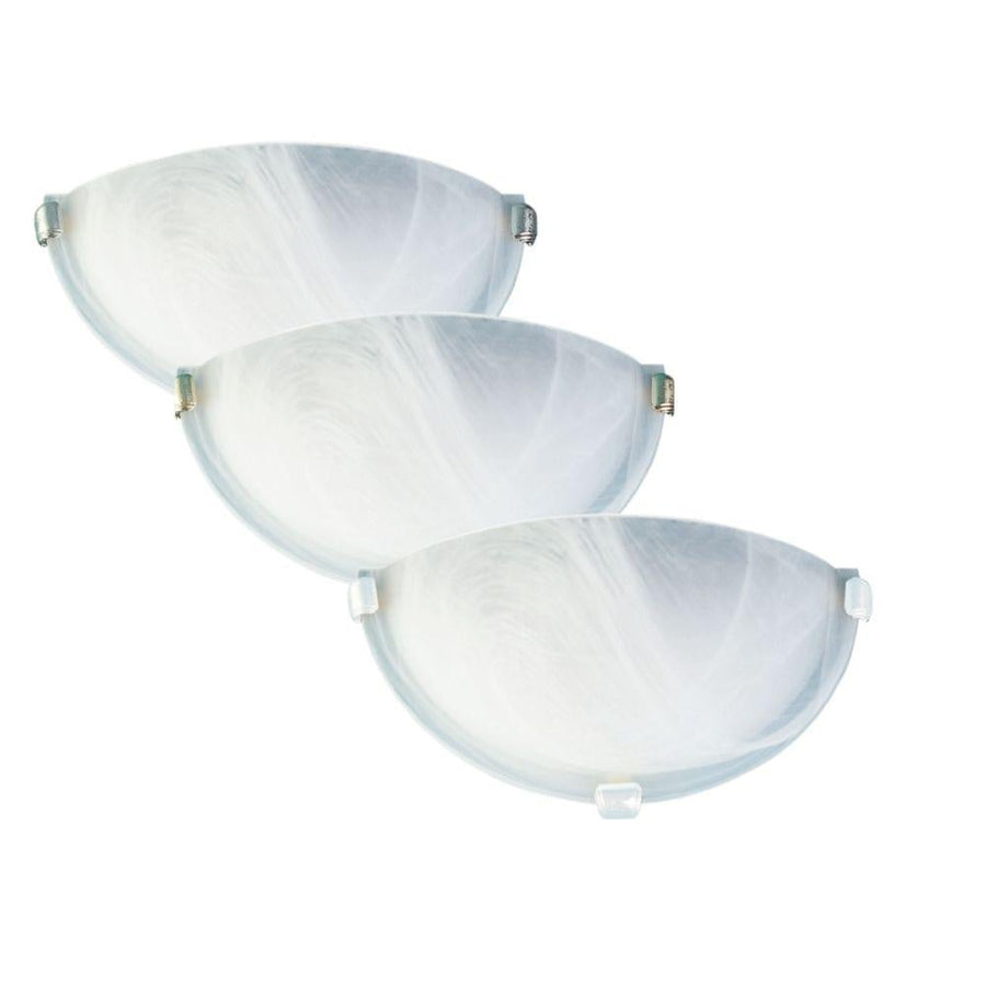 Oriel REMO - Half Dune 30cm Alabaster Glass Sconce Interior Wall Light-Oriel Lighting-Ozlighting.com.au