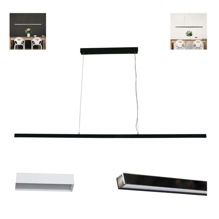 Oriel SHARD - 30W 1500mm Slimline Dimmable LED Linear Pendant - 4000K-Oriel Lighting-Ozlighting.com.au