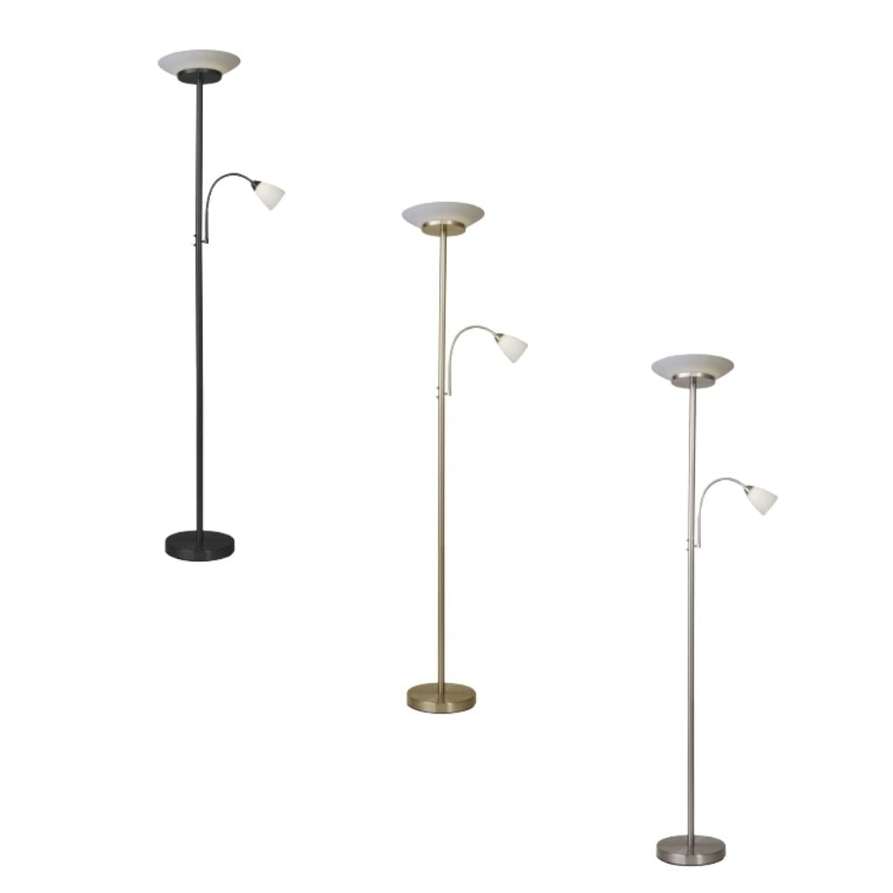 Oriel SIENA - LED Mother & Child Uplighter Floor Lamp - 4000K-Oriel Lighting-Ozlighting.com.au