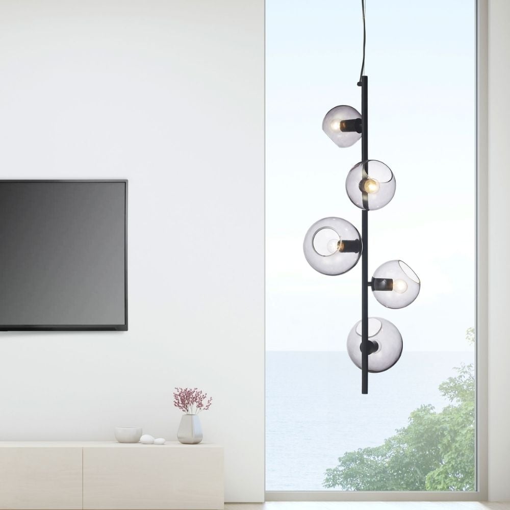 Oriel SINUS - 5 Light Vertical / Horizontal Bar Pendant-Oriel Lighting-Ozlighting.com.au