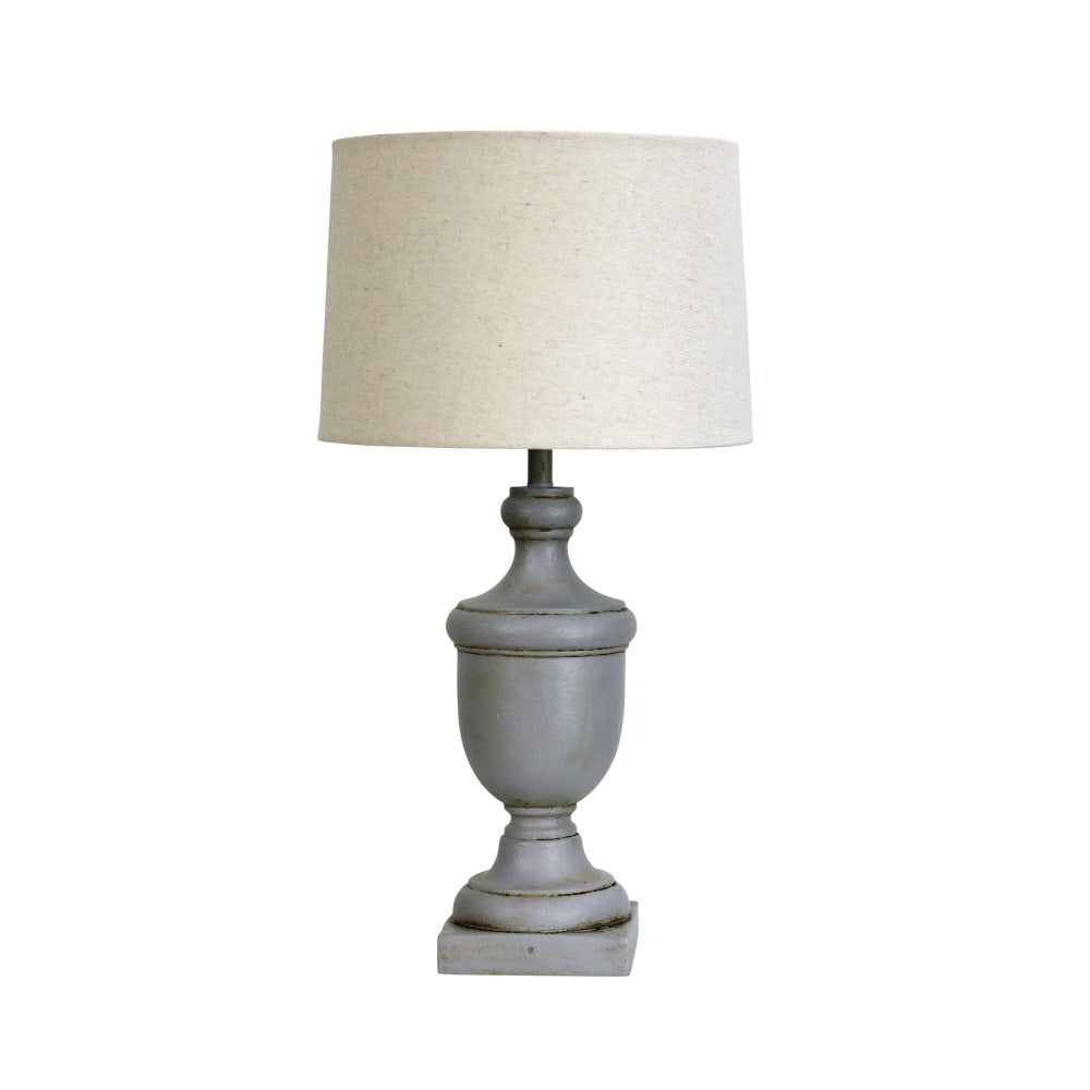 Oriel STAFFORD - 52cm Concrete-toned Resin Table Lamp-Oriel Lighting-Ozlighting.com.au