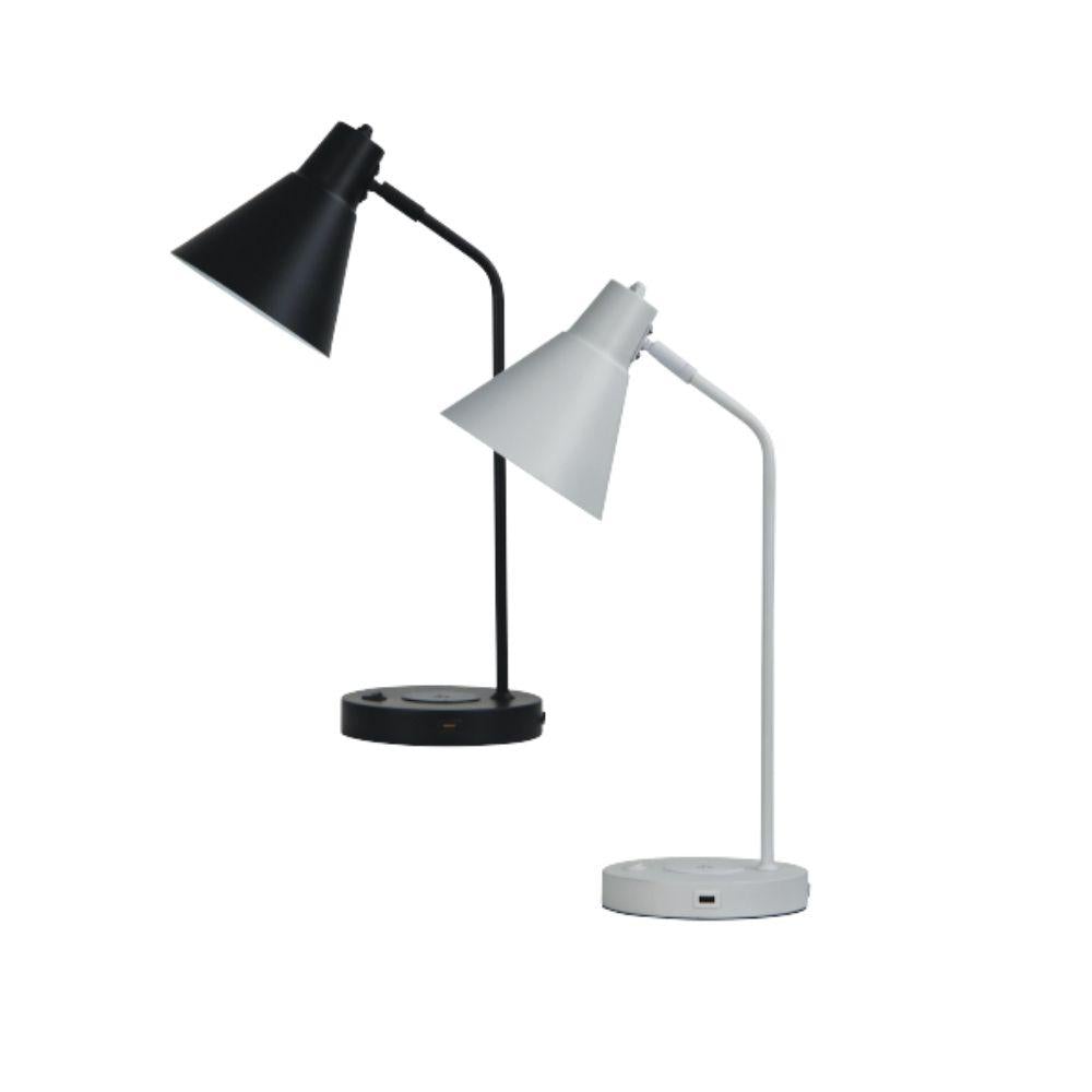 Oriel TARGA - Desk And Table Lamp with USB Socket and Wireless Charging-Oriel Lighting-Ozlighting.com.au