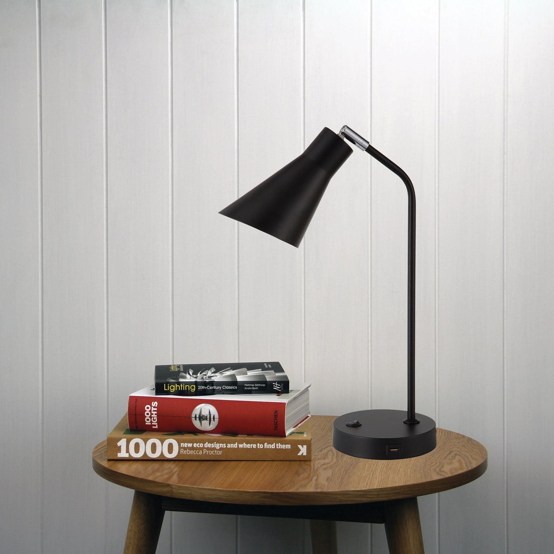 Oriel THOR - Desk And Table Lamp With USB Socket-Oriel Lighting-Ozlighting.com.au