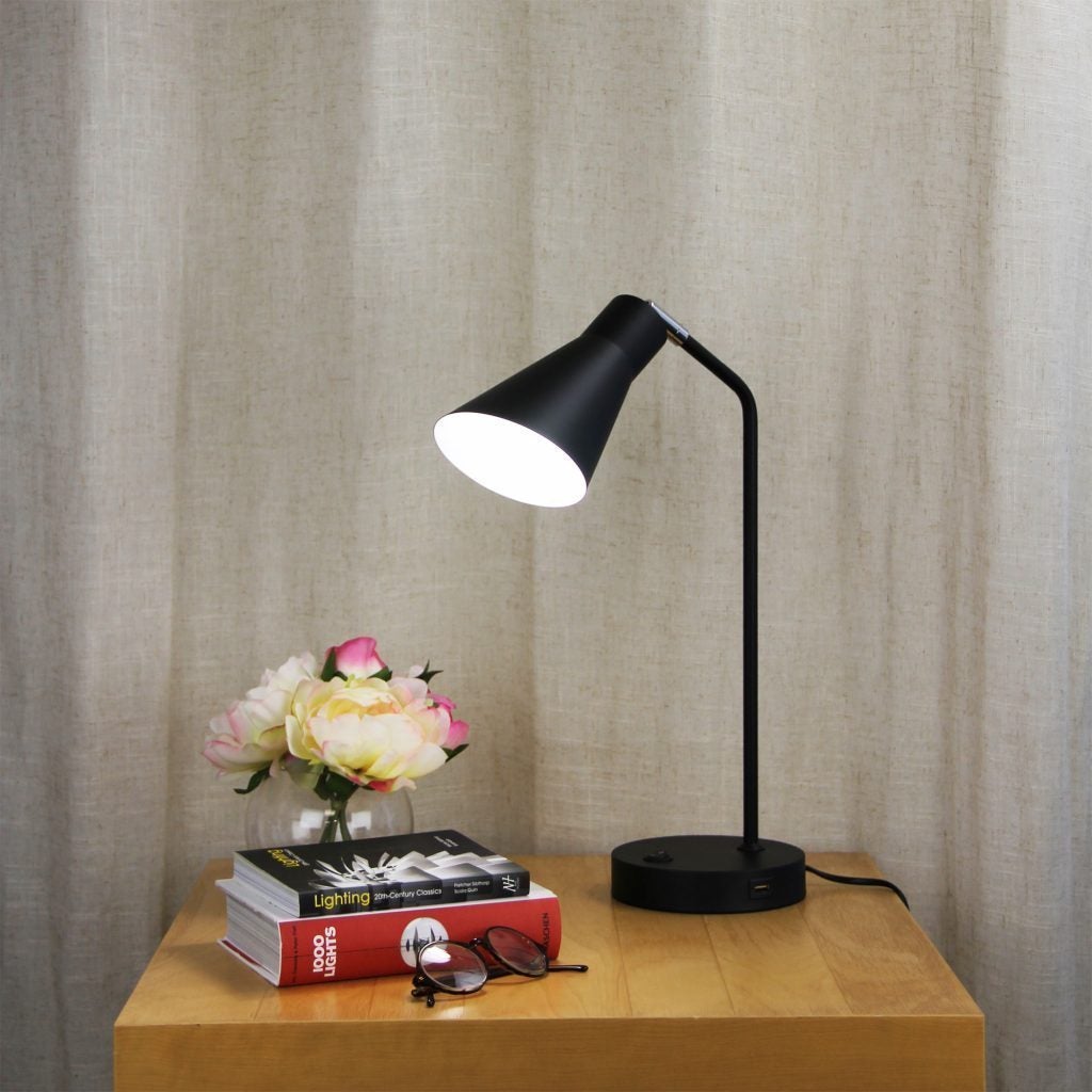 Oriel THOR - Desk And Table Lamp With USB Socket-Oriel Lighting-Ozlighting.com.au