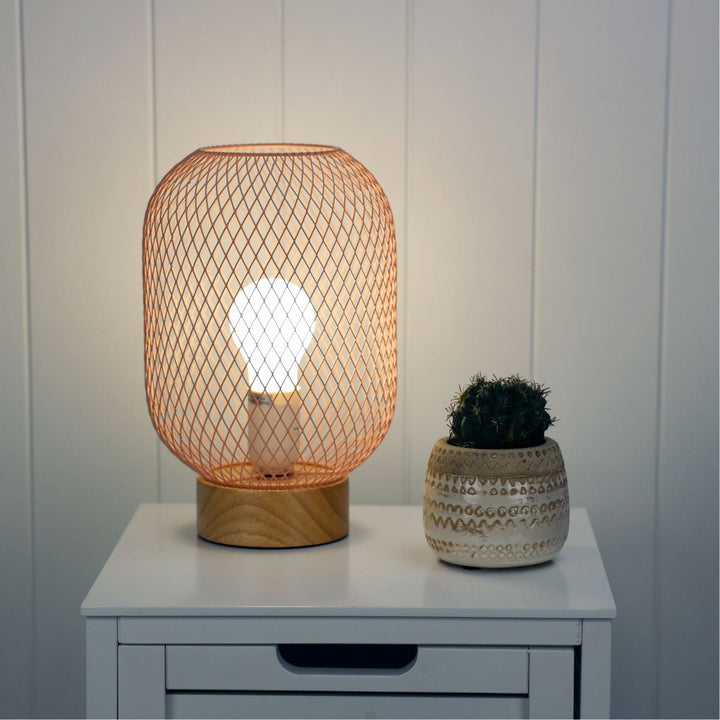 Oriel TILDA - Mesh Table Lamp-Oriel Lighting-Ozlighting.com.au