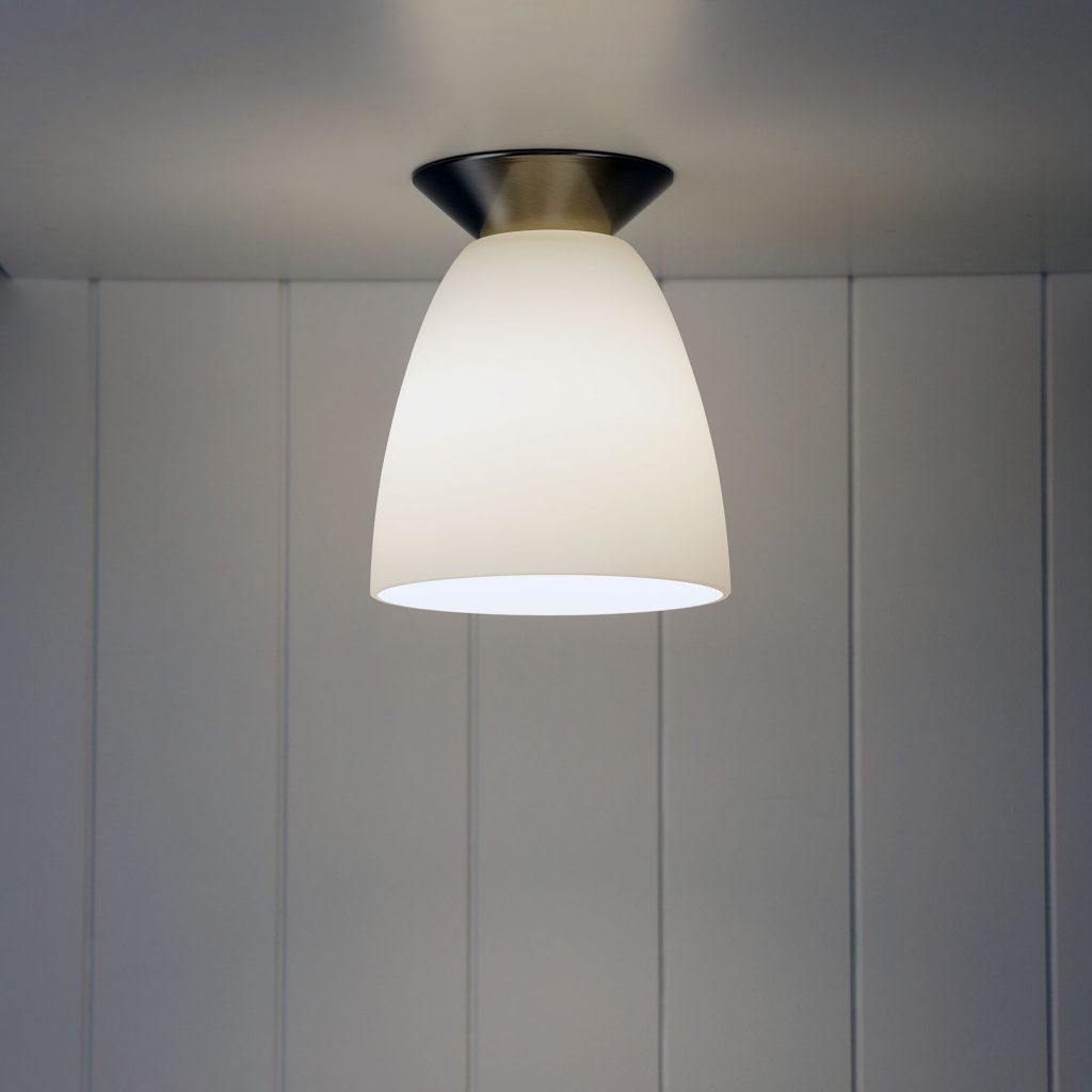 Oriel TIM BELL - DIY Batten Fix Holder Cover Opal Matt Glass Ceiling Light Shade Only-Oriel Lighting-Ozlighting.com.au