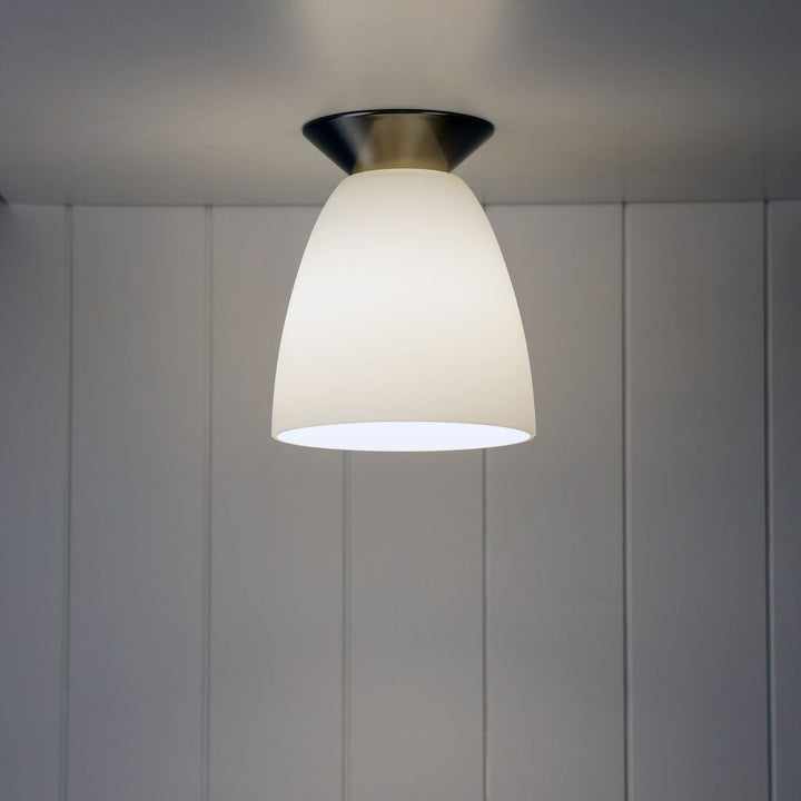 Oriel TIM BELL - DIY Batten Fix Holder Cover Opal Matt Glass Ceiling Light Shade Only-Oriel Lighting-Ozlighting.com.au