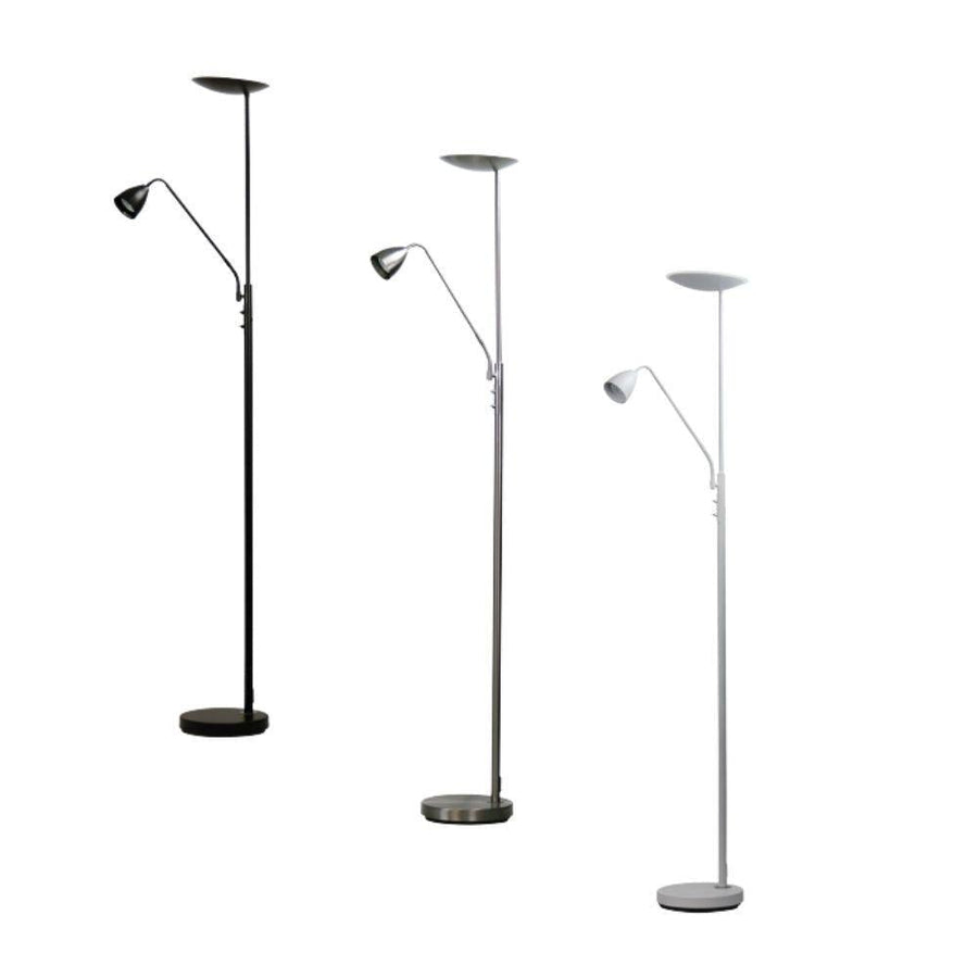 Oriel UP2 - LED Mother and Child Uplighter Floor Lamp - 5000K-Oriel Lighting-Ozlighting.com.au