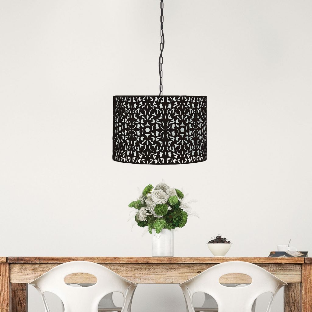 Oriel VICKY - 1 Light Laser Cut Pendant-Oriel Lighting-Ozlighting.com.au