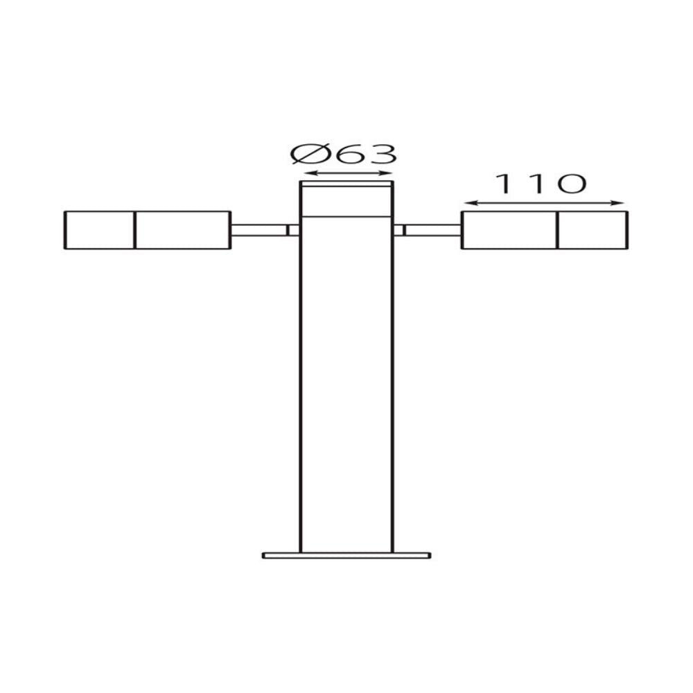 SCI COOGEE - 3 x 8W Exterior Twin Bollard Light IP65 3 x GU10 3000K-SCI-Ozlighting.com.au