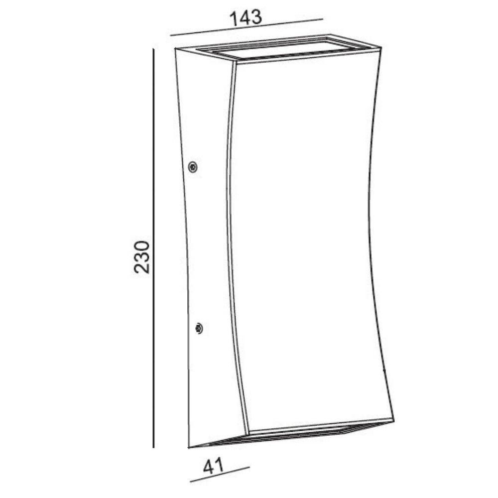 SCI DENT-II - 2 x 6W LED Upwards and Downwards Modern Exterior Wall Light IP54-SCI-Ozlighting.com.au