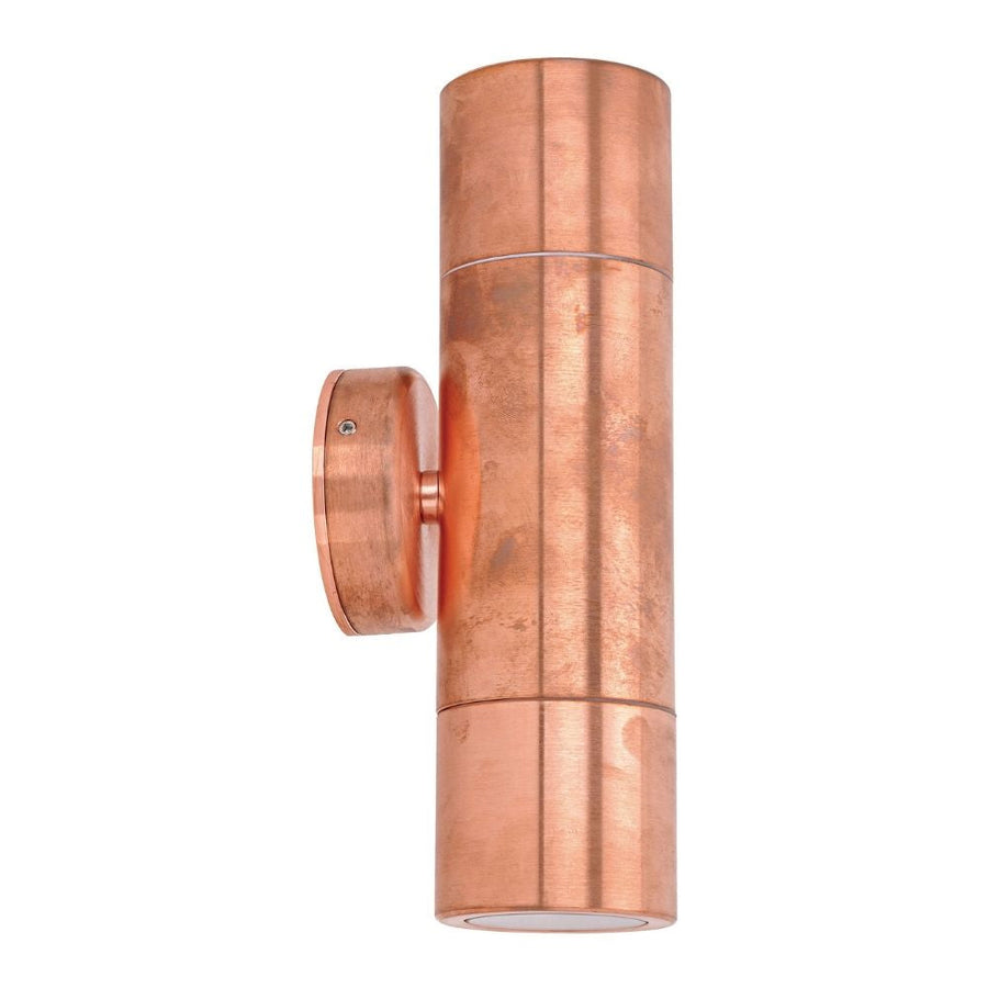 SCI SALT WATER - 2x6W LED Exterior Up/Down Wall Light With Globe IP65 Copper - 3000K-SCI-Ozlighting.com.au