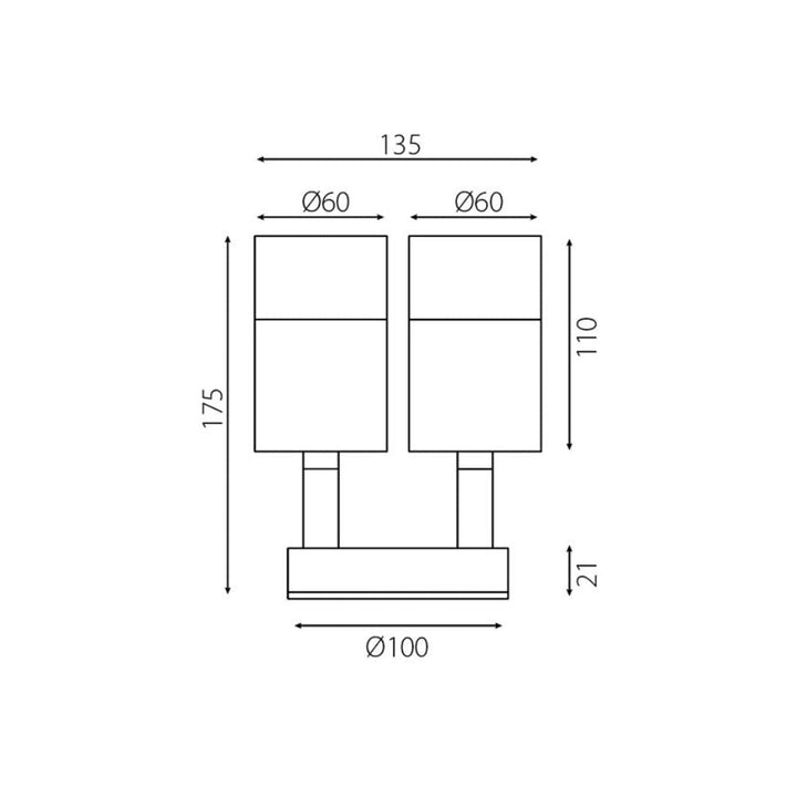 SCI SALT WATER - 6W Twin Adjustable Exterior Wall Light IP65-SCI-Ozlighting.com.au