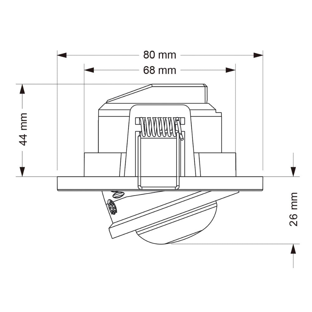 SCI SENSOR - Recessed Eyeball Tilt Adjustable PIR Infrared 360° Occupancy Motion Sensor IP20-SCI-Ozlighting.com.au